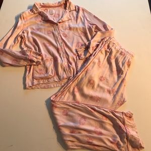 Splendid x Vogue Rose Print Pajama Sleepwear Set S